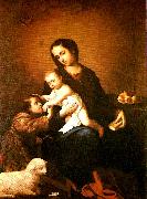 Francisco de Zurbaran virgin and child with st. oil